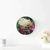 Gelbe Bartete Iris-Blume Personalisiert Runde Wanduhr (Zuhause)