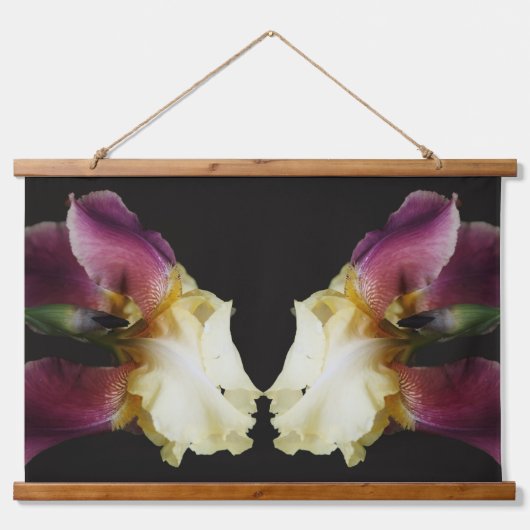 Gelbe Barti-Blume Wandteppich Mit Holzrahmen (Vorne)