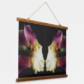 Gelbe Barti-Blume Wandteppich Mit Holzrahmen (Gewinkelt)