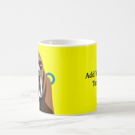 Gelbe Basset-Tasse Kaffeetasse (Mittel)