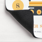 Gelbe Baukrane Monogramm Boys Mousepad (Ecke)