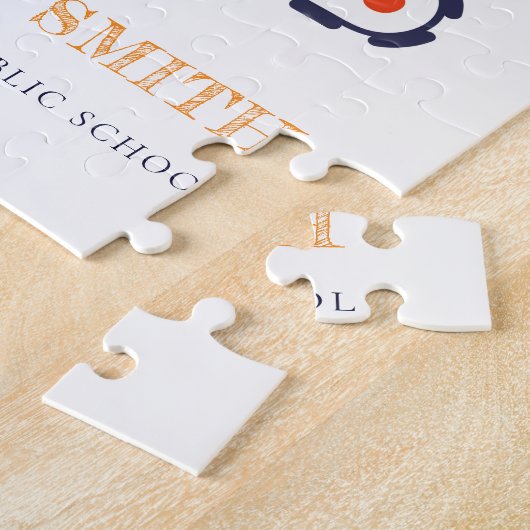 Gelbe Baukrane Monogramm Boys Puzzle (Seite)