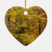 Gelbe Bäume des Herbstes Keramikornament (Hinten)