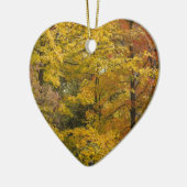 Gelbe Bäume des Herbstes Keramikornament (Links)
