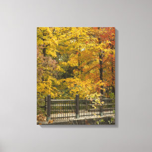 Gelbe Bäume des Herbstes Leinwanddruck