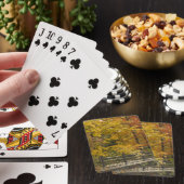 Gelbe Bäume des Herbstes Spielkarten (In Situ)