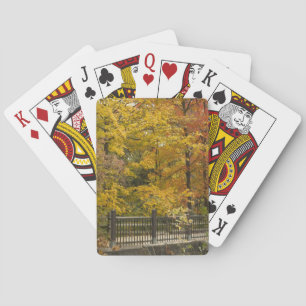 Gelbe Bäume des Herbstes Spielkarten