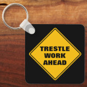 Gelbe Baumkronen vor dem Straßenschild personalisi Schlüsselanhänger (Vorderseite)