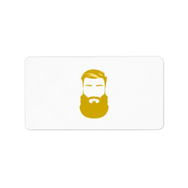 Gelbe Beard-Etiketten Adressaufkleber