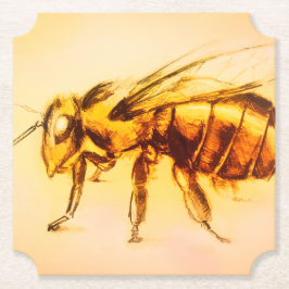 Gelbe Bee Shaped Untersetzer, realistisch Zeichnen Untersetzer