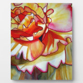 Gelbe Begonia Blume Aquarellkunst Fotoplatte (Vorderseite)