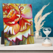 Gelbe Begonia Blume Aquarellkunst Fotoplatte (Seite)