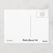 Gelbe Begonia Blume Aquarellkunst Postkarte (Rückseite)