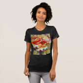 Gelbe Begonia Blume Aquarellkunst T-Shirt (Vorne ganz)