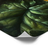 Gelbe Begonia-Blume Art Print Poster (Ecke)