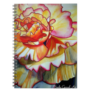 Gelbe Begonia Blume Notizblock