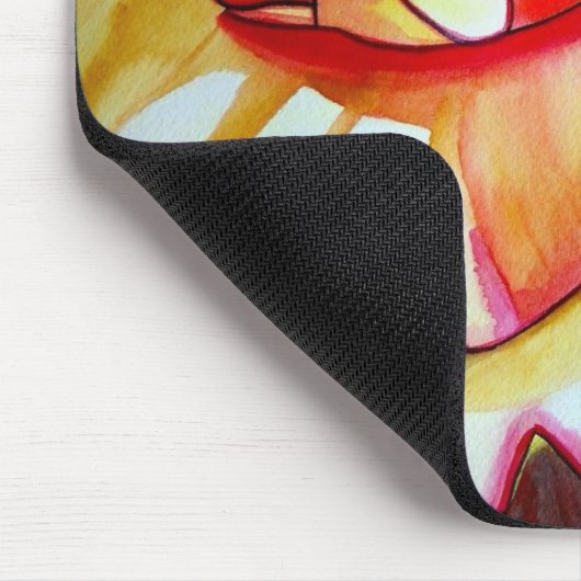 Gelbe Begonia-Kunst-Blume Mousepad (Ecke)