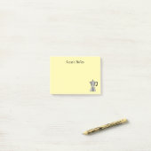 Gelbe benutzerdefinierte Post-it-Notizen mit retro Post-it Klebezettel (Auf Schreibtisch)