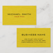 Gelbe Berufliche moderne Visitenkarte (Vorne/Hinten)