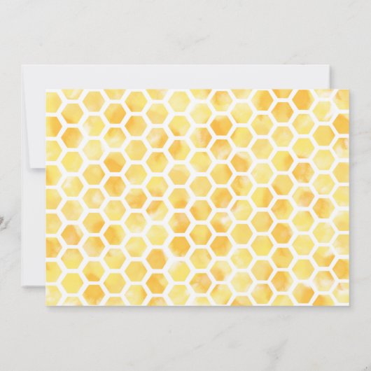 Gelbe Biene Foto Einladung (Rückseite)