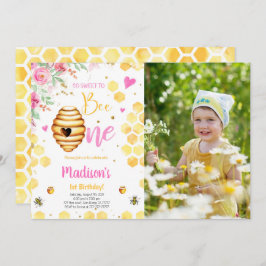 Gelbe Biene Foto Einladung