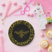 Gelbe Biene Spritzlackierung Pappteller (Party)