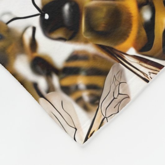 Gelbe Bienen Fleecedecke (Ecke)