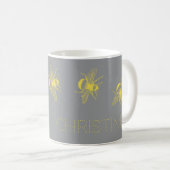 Gelbe Bienen-Tasse Kaffeetasse (VorderseiteRechts)