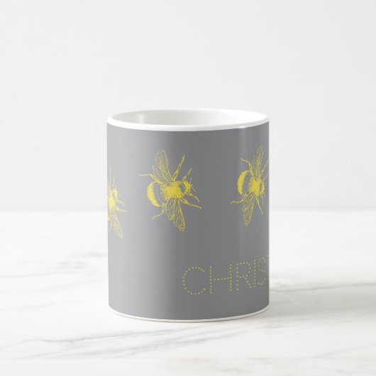 Gelbe Bienen-Tasse Kaffeetasse (Mittel)