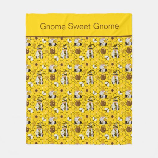 Gelbe Bienen und Honig Personalisiert Niedlich Fleecedecke (Vorderseite)