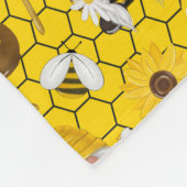 Gelbe Bienen und Honig Personalisiert Niedlich Fleecedecke (Ecke)