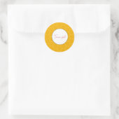 Gelbe Bienenstockmannschaft Mädchen Geschlecht off Runder Aufkleber (Tasche)