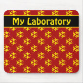 Gelbe Biogefährdung Mousepad mit benutzerdefiniert (Vorne)