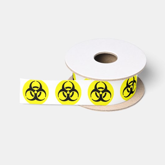 Gelbe Biogefährdung Satinband (Spule)