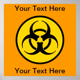 Gelbe Biogefährdung Symbol Poster