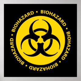 Gelbe Biogefährdung Symbol Poster