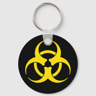 Gelbe Biogefährdung Symbol Schlüsselanhänger