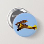 Gelbe Biplane Button (Vorne & Hinten)