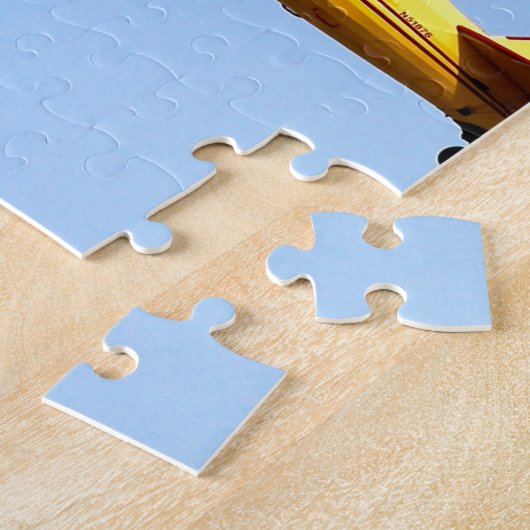 Gelbe Biplane Puzzle (Seite)