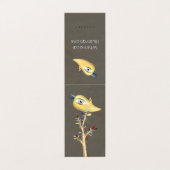 Gelbe Bird-Klappkarten Visitenkarten (Außenseite Aufgefaltet)