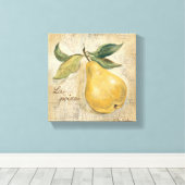 Gelbe Birne Leinwanddruck (Insitu (Holzboden))