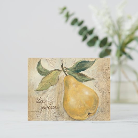 Gelbe Birne Postkarte (Stehend Vorderseite)