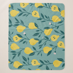 Gelbe Birne: Vintager Hintergrund Sherpadecke