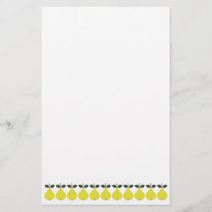 Gelbe Birnen Briefpapier