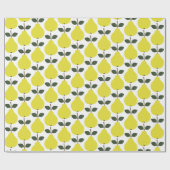 Gelbe Birnen Geschenkpapier (Flach)