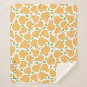 Gelbe Birnen | Monogram Sherpa Blanket Sherpadecke (Vorderseite)