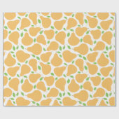 Gelbe Birnen Nahtloses Muster-Umschlagpapier Geschenkpapier (Flach)