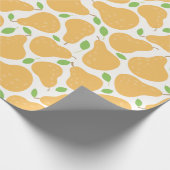 Gelbe Birnen Nahtloses Muster-Umschlagpapier Geschenkpapier (Ecke)