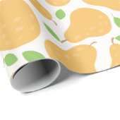 Gelbe Birnen Nahtloses Muster-Umschlagpapier Geschenkpapier (Rolleneckpunkt)