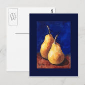 Gelbe Birnen Postkarte (Vorne/Hinten)
